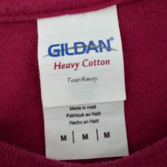 ⭐3/$30 God Bless America Land That I Love Heavy Cotton Burgundy Tee Shirt M - Picture 3 of 7